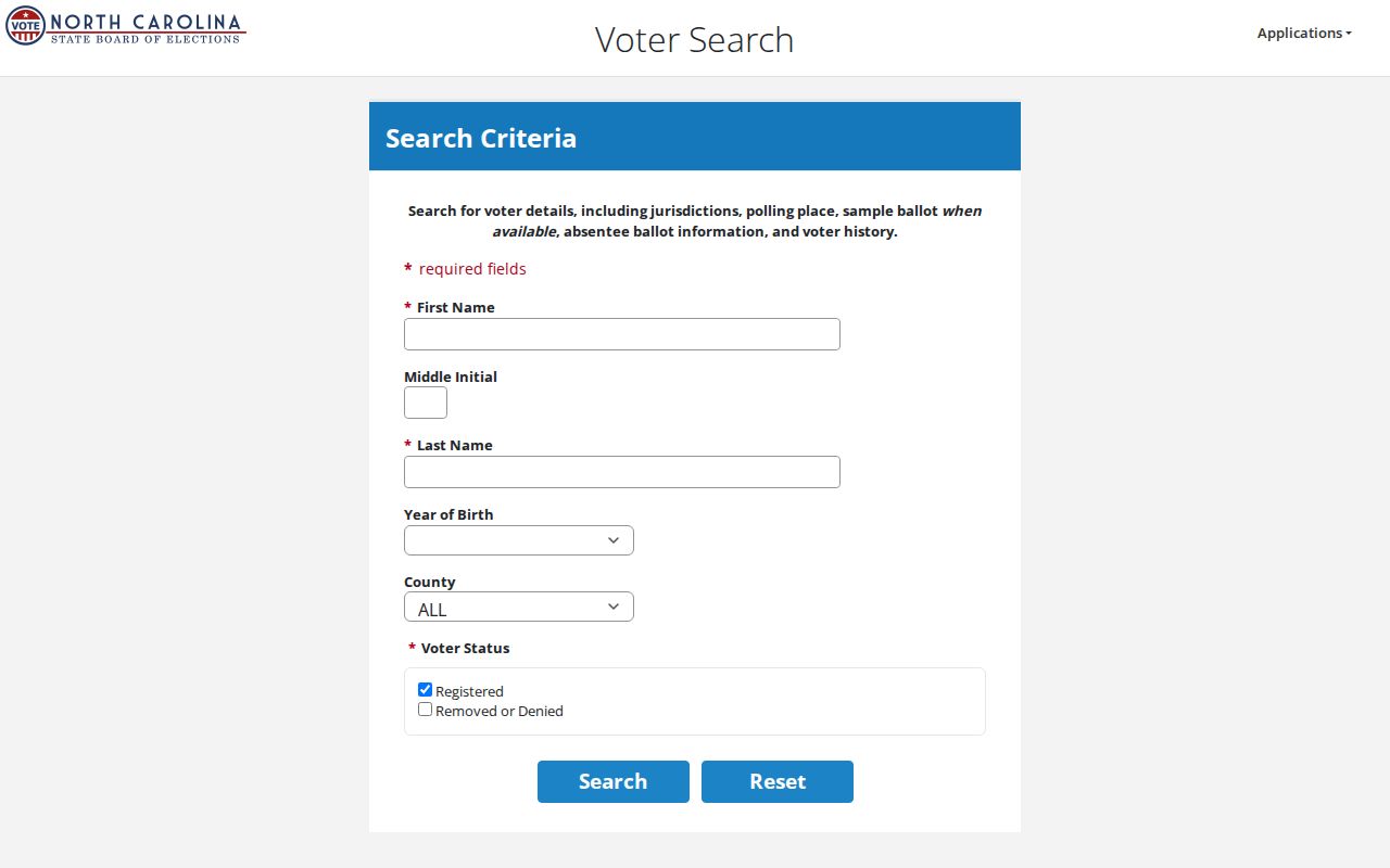 Asheboro residents directory voter lookup fields