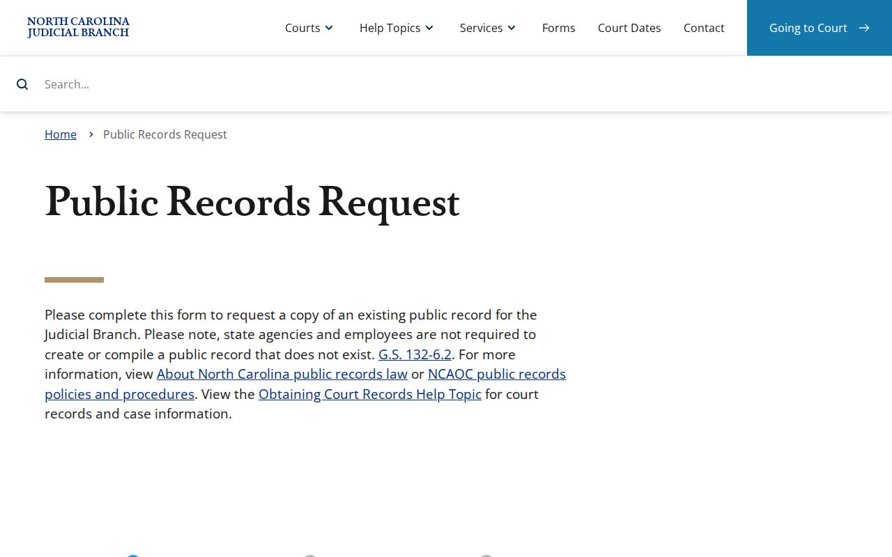 Asheboro resident lookup public-records request information from North Carolina Courts